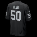 LV.Raiders #50 Segun Olubi Black Team Game Jersey