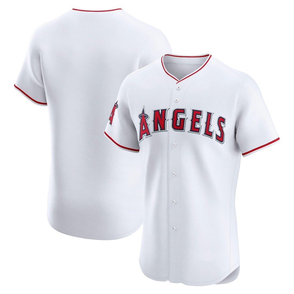 Los Angeles Angels White Home Elite Baseball Jersey