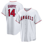 Los Angeles Angels #14 Logan O'Hoppe White Home Replica Baseball Jersey