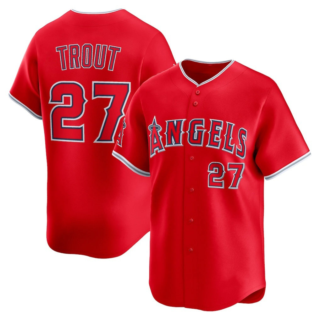 Los Angeles Angels #27 Mike Trout Red Alternate Limited Player Baseball Jersey