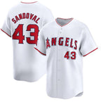 Los Angeles Angels #43 Patrick Sandoval White Home LimitedStitched Baseball Jersey