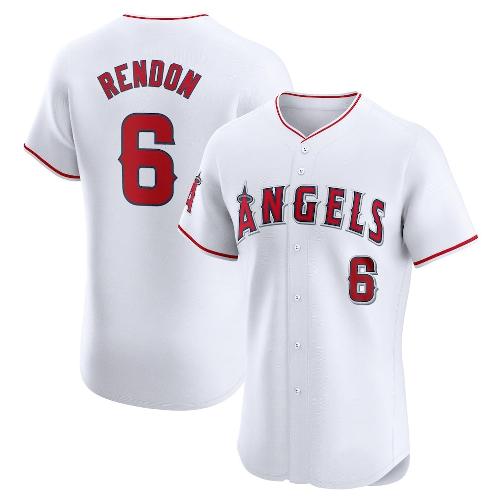 Los Angeles Angels #6 Anthony Rendon White Home Elite Playe Baseball Jersey