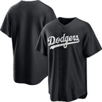 Los Angeles Dodgers Blank Black Lights Out Limited Stitched Baseball jersey