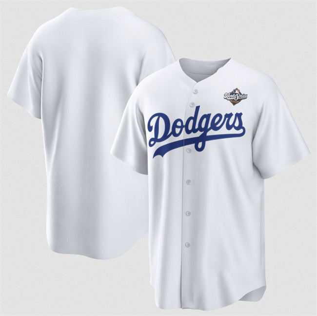 Los Angeles Dodgers Blank White 2025 World Series Home Cool Base Stitched Baseball jersey
