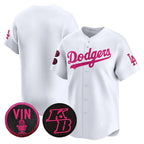 Los Angeles Dodgers Blank White 2026 Mother’s Day Vapor Premier Limited Stitched Baseball Jersey