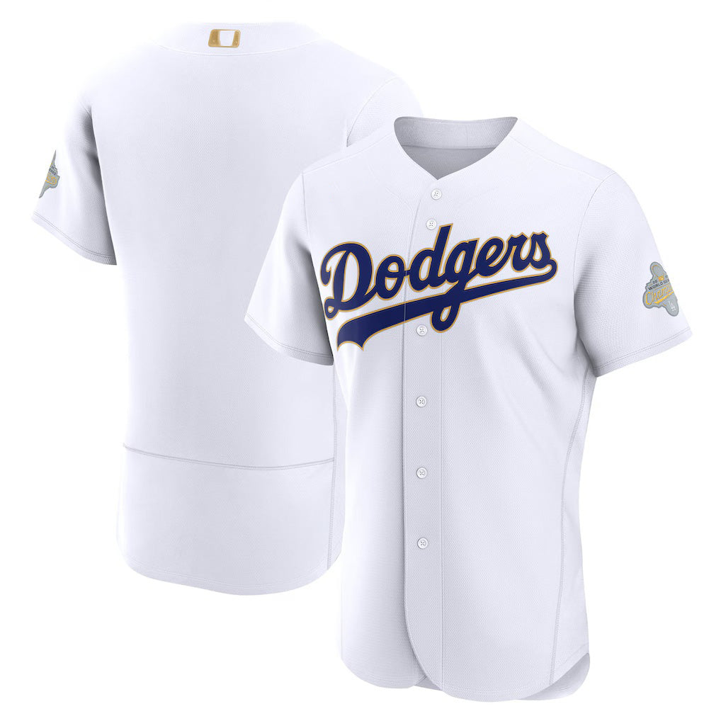Los Angeles Dodgers White 2026 Gold Collection Authentic Baseball Jersey