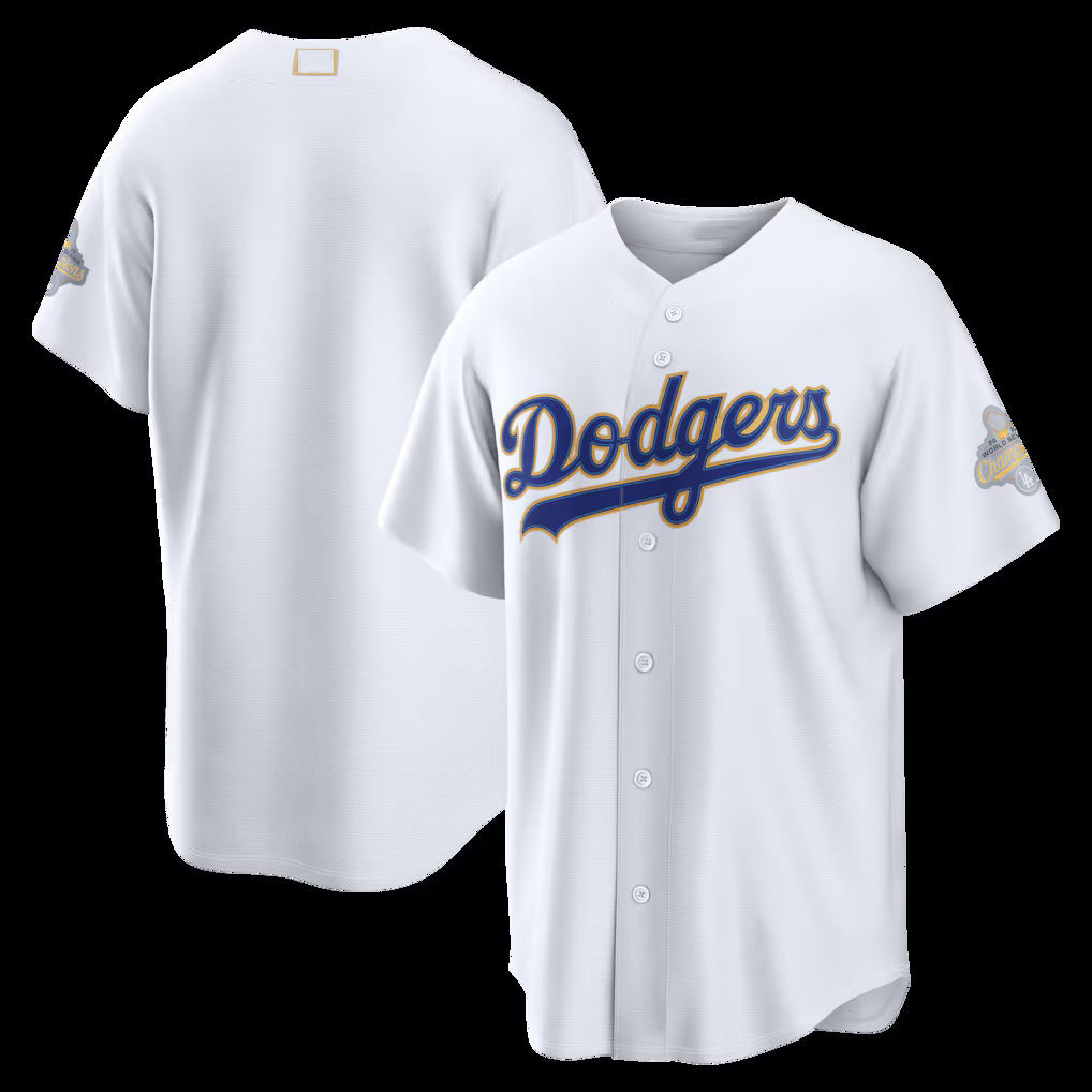 Los Angeles Dodgers White 2026 Gold Collection Stadium Baseball Jersey