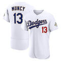 Los Angeles Dodgers #13 Max Muncy White 2026 Gold Collection Authentic Baseball Jersey