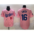Los Angeles Dodgers #16 Will Smith Pink 2025 Tokyo Series Limited Stitched Baseball Jersey