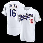 Los Angeles Dodgers #16 Will Smith White 2026 Gold Collection Authentic Baseball Jersey