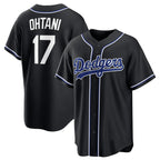 Los Angeles Dodgers #17 Shohei Ohtani 2026 Black Out Stitched Baseball Jersey