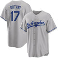 Los Angeles Dodgers #17 Shohei Ohtani Gray Cool Base Stitched Baseball Jersey