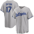 Los Angeles Dodgers #17 Shohei Ohtani Gray Cool Base Stitched Baseball Jersey
