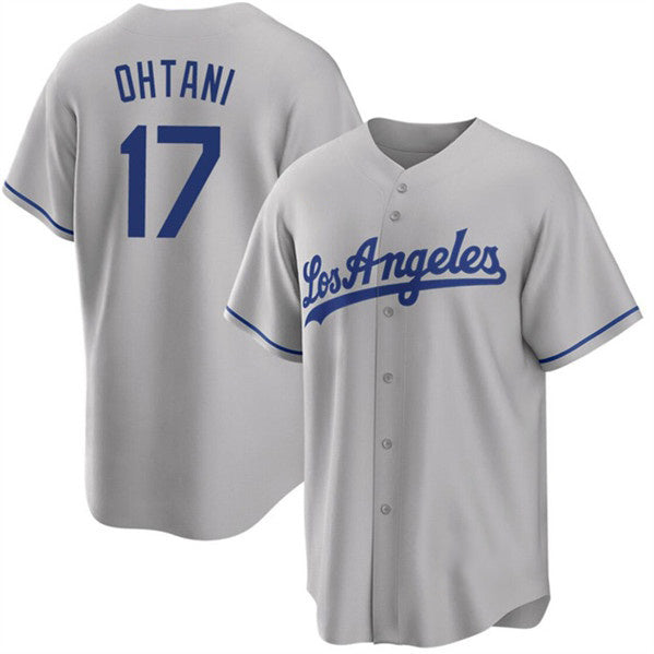 Los Angeles Dodgers #17 Shohei Ohtani Gray Cool Base Stitched Baseball Jersey