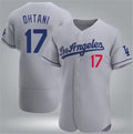 Los Angeles Dodgers #17 Shohei Ohtani Gray Flex Base Stitched Baseball Jersey