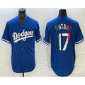 Los Angeles Dodgers #17 Shohei Ohtani Mexico Blue Cool Base Stitched Baseball Jersey