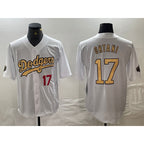 Los Angeles Dodgers #17 Shohei Ohtani Number White 2022 All Star Stitched Cool Baseball Jersey