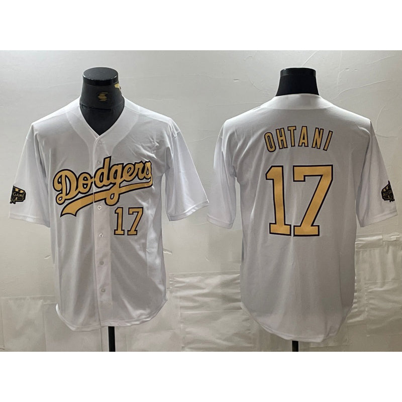 Los Angeles Dodgers #17 Shohei Ohtani Number White 2022 All Star Stitched Cool Baseball Jersey