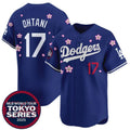 Los Angeles Dodgers #17 Shohei Ohtani Royal 2025 Tokyo Series Limited Stitched Baseball Jersey
