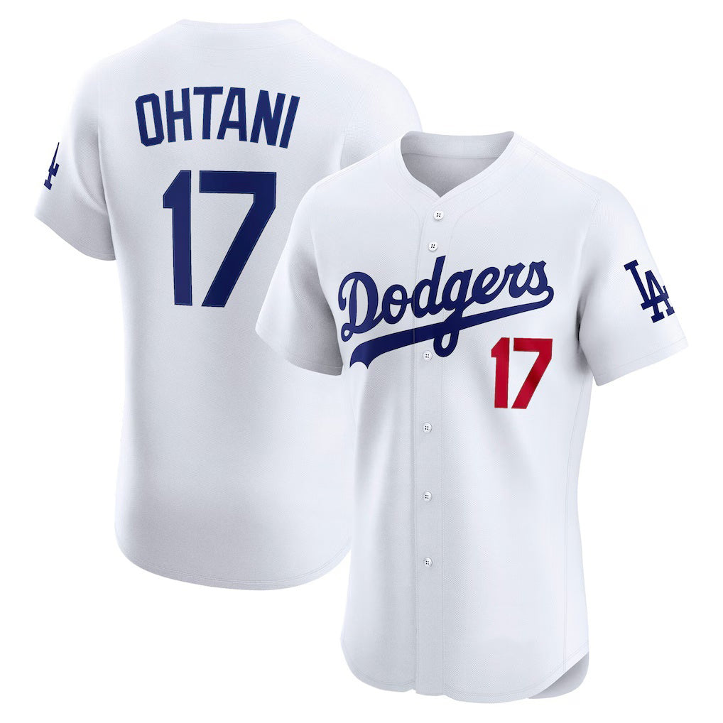 Los Angeles Dodgers #17 Shohei Ohtani White Home Elite Baseball jersey