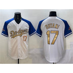 Los Angeles Dodgers #17 Shohei Ohtani White Royal Gold 2024 World Series Champions Vapor Limited Stitched Baseball jersey