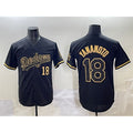 Los Angeles Dodgers #18 Yoshinobu Yamamoto Black Gold Limited Stitched Baseball jersey