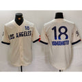 Los Angeles Dodgers #18 Yoshinobu Yamamoto Cream 2024 City Connect Limited Baseball jersey