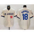Los Angeles Dodgers #18 Yoshinobu Yamamoto Number Cream 2024 City Connect Limited Stitched Baseball jersey