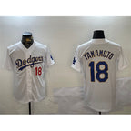 Los Angeles Dodgers #18 Yoshinobu Yamamoto White Gold Home Limited Stitched Baseball jersey