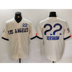 Los Angeles Dodgers #22 Clayton Kershaw Cream 2024 City Connect Limited Baseball jersey