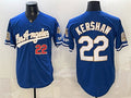 Los Angeles Dodgers #22 Clayton Kershaw Royal 2026 Gold Collection 9x & B2B Champs Patch Stitched Baseball Jersey