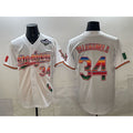 Los Angeles Dodgers #34 Fernando Valenzuela White Mexico California Patch 2025 World Series Patch Stitched Baseball jersey