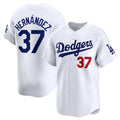 Los Angeles Dodgers #37 Teoscar Hernandez White 2024 Home Limited Stitched Baseball jersey