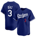 Los Angeles Dodgers #3 Edwin D¨ªaz Royal Cool Base Stitched Baseball Jersey
