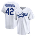 Los Angeles Dodgers #42 Jackie Robinson White Throwback Cooperstown Collection Limited Baseball jersey