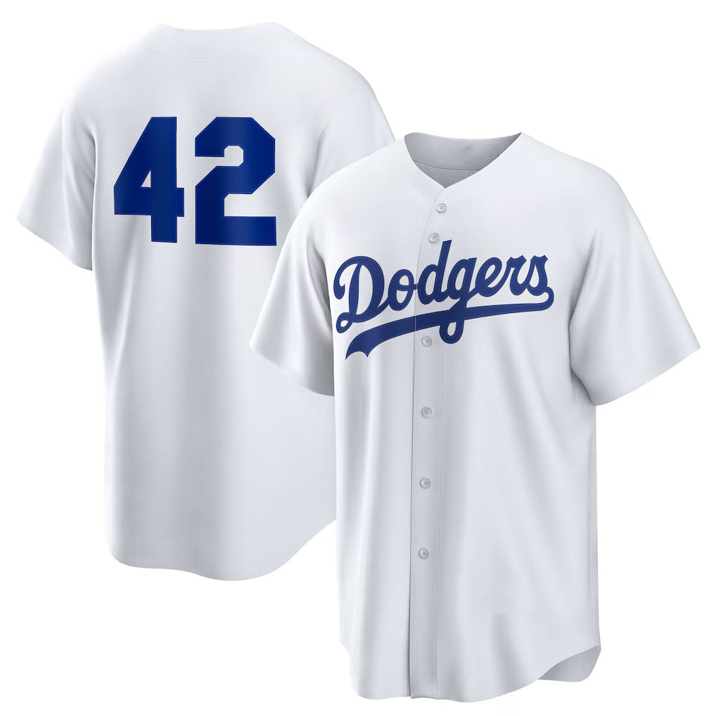 Los Angeles Dodgers #42 White Home 2025 Jackie Robinson Day Replic Baseball jersey