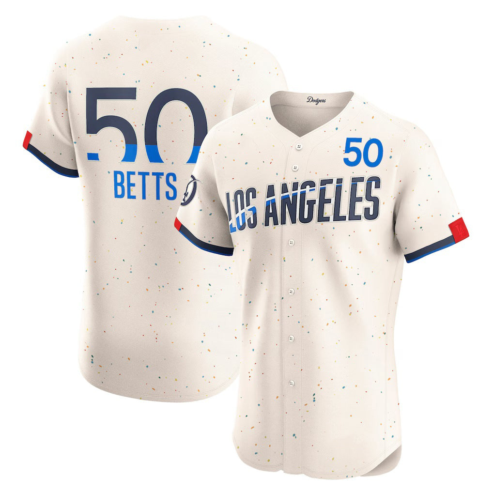 Los Angeles Dodgers #50 Mookie Betts Cream City Connect Elite Baseball jersey