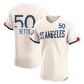 Los Angeles Dodgers #50 Mookie Betts Cream City Connect Elite Baseball jersey