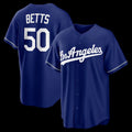 Los Angeles Dodgers #50 Mookie Betts Royal Alternate Replica Baseball Jersey