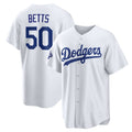 Los Angeles Dodgers #50 Mookie Betts White 2025 World Series Champions Home Cool Base Stitched Baseball jersey