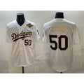 Los Angeles Dodgers #50 Mookie Betts White Gold Limited Stitched Baseball jersey