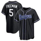 Los Angeles Dodgers #5 Freddie Freeman 2026 Black Out Stitched Baseball Jersey