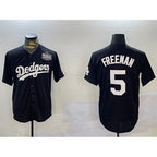 Los Angeles Dodgers #5 Freddie Freeman Black 2024 World Series Cool Base Stitched Baseball Jersey