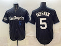 Los Angeles Dodgers #5 Freddie Freeman Black 2025 World Series Champions Patch 'Gothic Edition' Vapor Premier Limited Stitched Baseball Jersey
