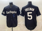 Los Angeles Dodgers #5 Freddie Freeman Black 2025 World Series Champions Patch 'Gothic Edition' Vapor Premier Limited Stitched Baseball Jersey