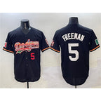 Los Angeles Dodgers #5 Freddie Freeman Black Mexico Limited Stitched Baseball Jersey