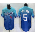 Los Angeles Dodgers #5 Freddie Freeman Blue 2025 City Connect Limited Stitched Baseball Jersey