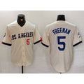 Los Angeles Dodgers #5 Freddie Freeman Number Cream 2024 City Connect Limited Stitched Baseball Jersey