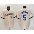 Los Angeles Dodgers #5 Freddie Freeman Number Cream 2024 City Connect Limited Stitched Baseball Jersey