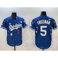 Los Angeles Dodgers #5 Freddie Freeman Royal 2025 Tokyo Series Limited Stitched Baseball Jersey